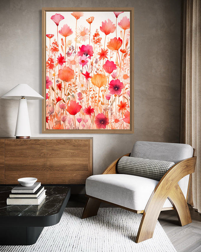 Cherry Coded Blooms Botanical Wall Art