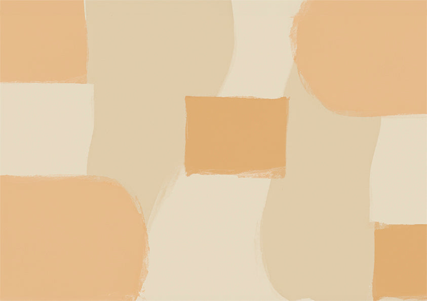 wall art print using geometric shapes and subtle colours, pathway is a unique wall art print.