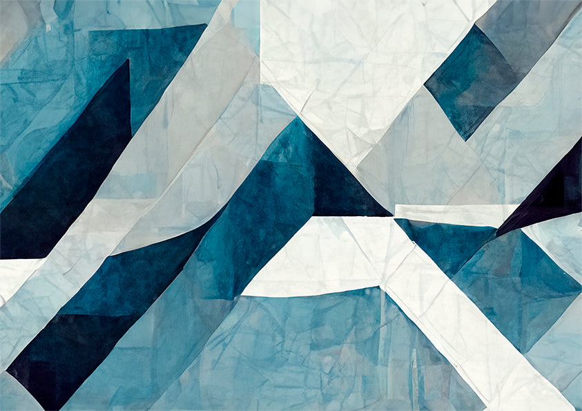 limited edition cool blue printable wall art print.