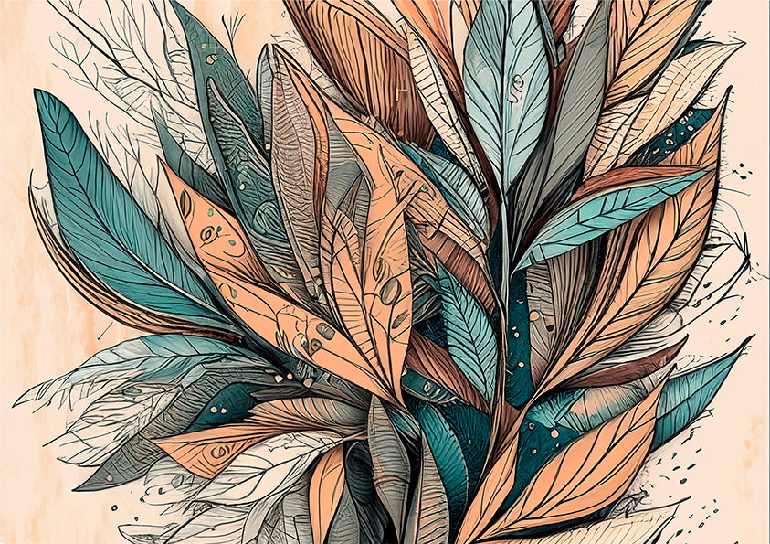 Australian Wall Art Earthy Coloured Leaves