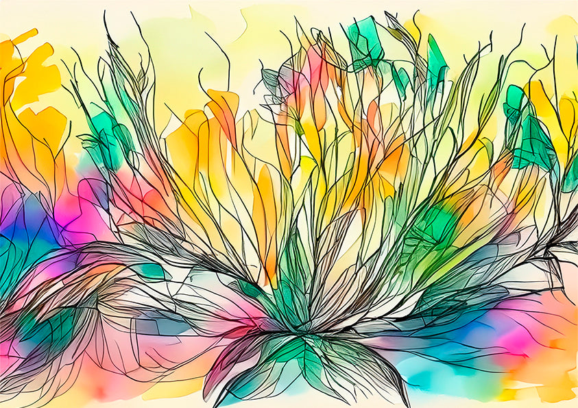 Rainbow Blooms Australian Wall Art Prints