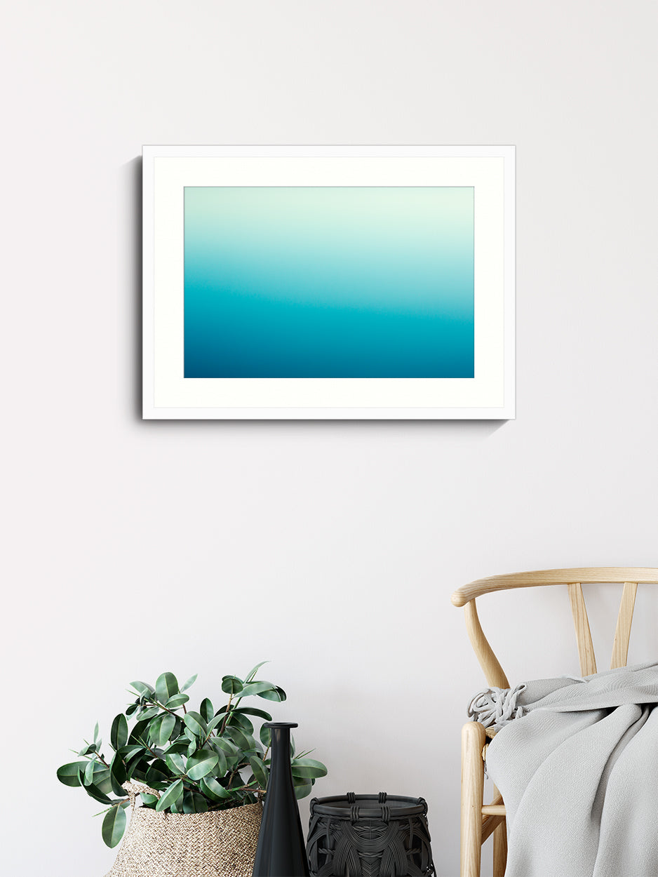 Wall Art Print, Australian Landscape Photography, Nature Photography, blue coastal print, wall art Australia white framed