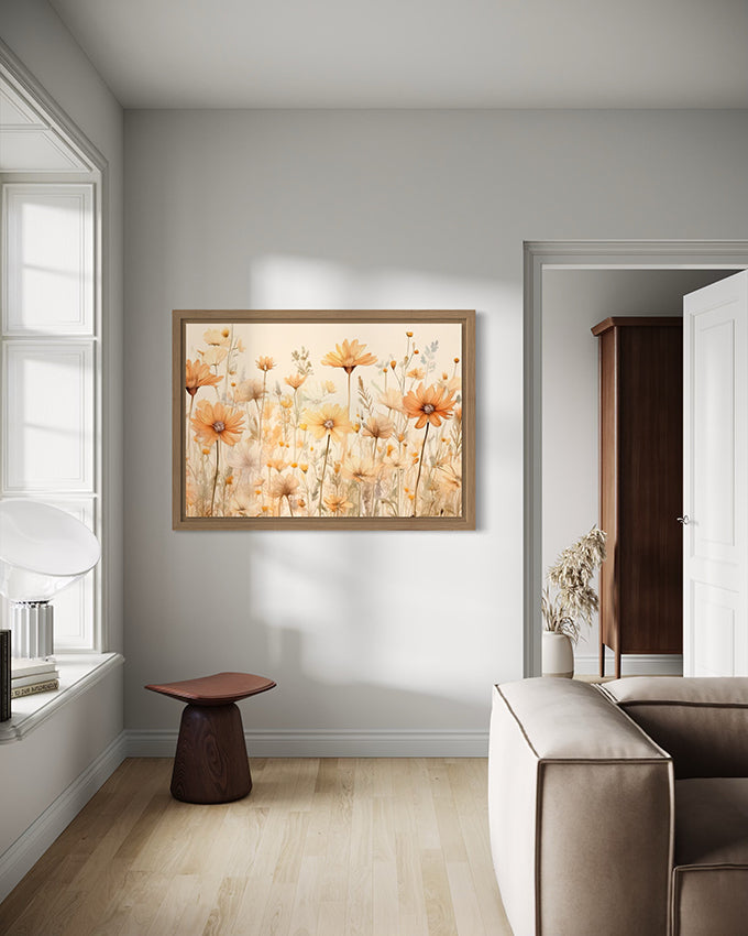 Mocha Wildflowers Botanical Wall Art