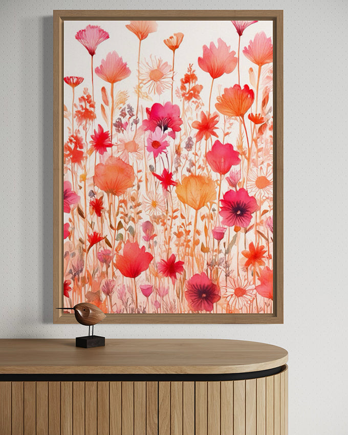 Cherry Coded Blooms Botanical Wall Art