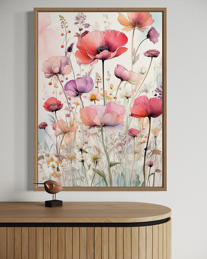 Velvet Wildflowers Botanical Wall Art