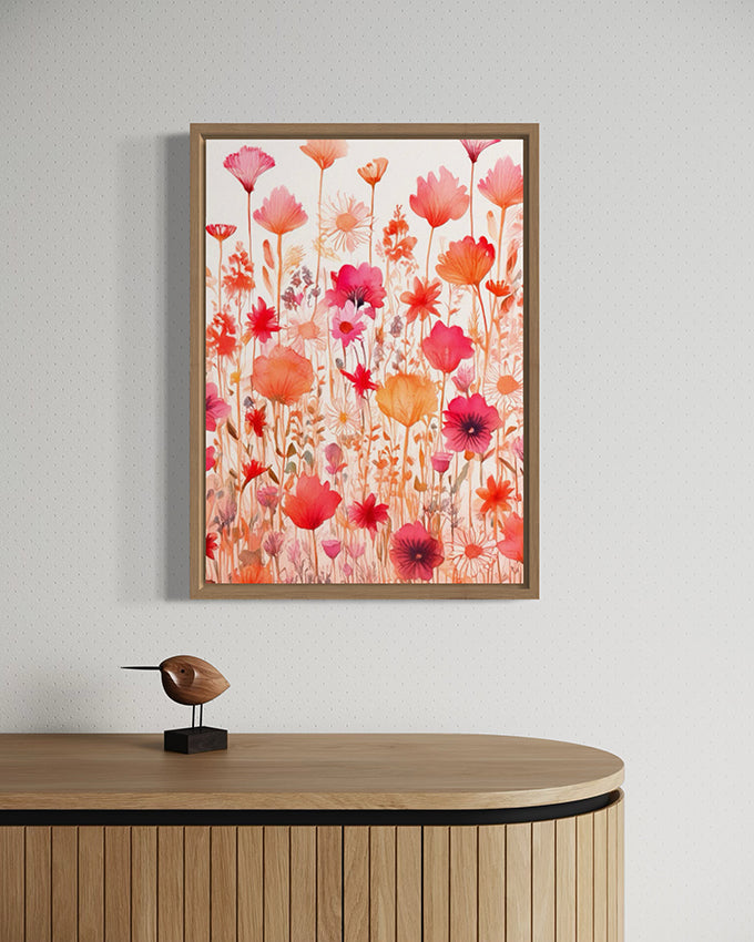 Cherry Coded Blooms Botanical Wall Art