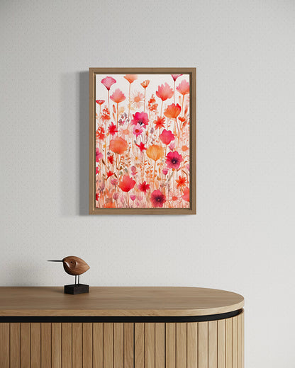 Cherry Coded Blooms Botanical Wall Art