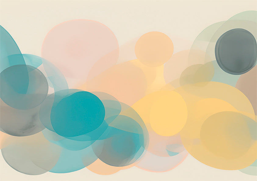 Australian Wall Art Prints, abstract pastel colours and shapes