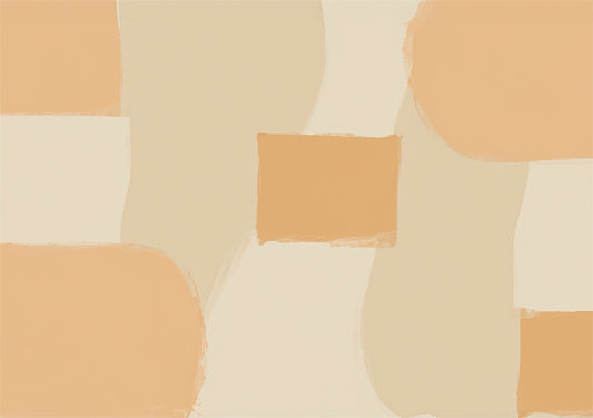 wall art print using geometric shapes and subtle colours, pathway is a unique wall art print.