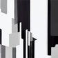 printable wall art print, black and white geometric shapes and lines with some grey tones
