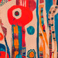 abstract wall art print land featuring colours and shapes that represent the earth and water from an aerial view