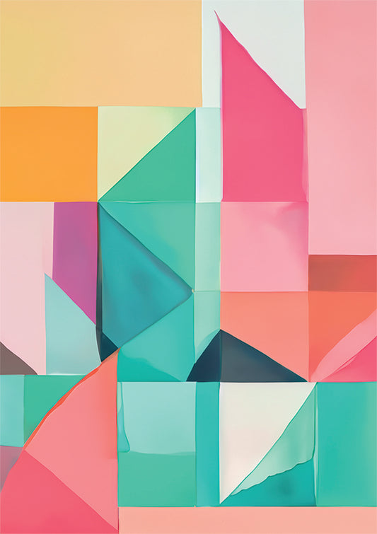 little pathways abstract artwork wall art print