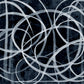 Printable Wall Art, Black, white and Grey abstract artwork with white circular lines