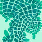 Australian Wall Art Print Salt Water Crocodile (Salty) showing the rhythm and repetition of the green scales. 