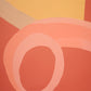 Printable Wall Art print, abstract artwork of sandbanks using apricot and yellow tones