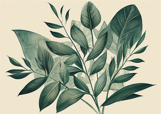 Shades of Green Botanical Wall Art Print