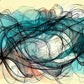 Australian Wall Art Prints, Spiraling lines and paster colours creating a rhythm across the page, unique wall art print