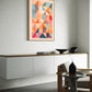 infinite play abstract artwork wall art print hanging in living room