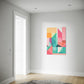 little pathways abstract artwork wall art print in hallway