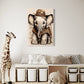 Kids Wall Art Baby Elephant Wall Art Print hanging in kids play room