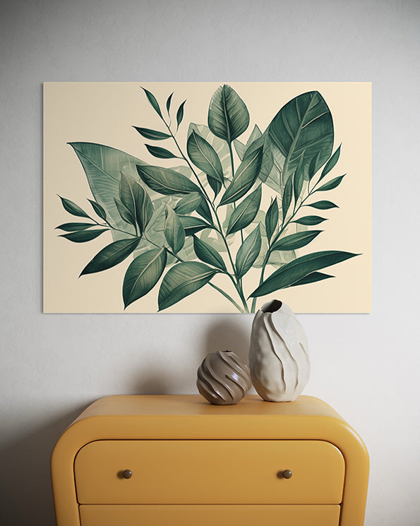 Shades of Green Botanical Wall Art Print