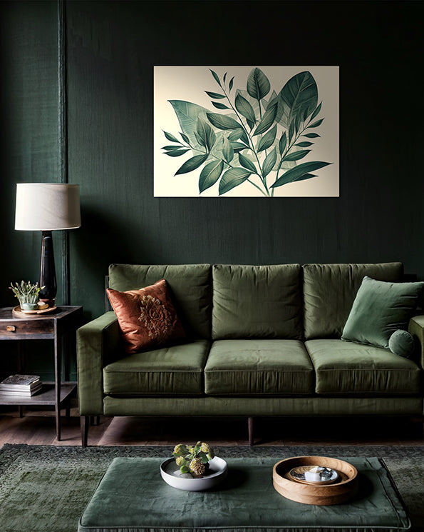 Shades of Green Botanical Wall Art Print