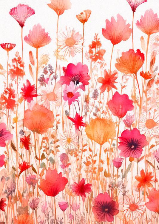 Cherry Coded Blooms Botanical Wall Art