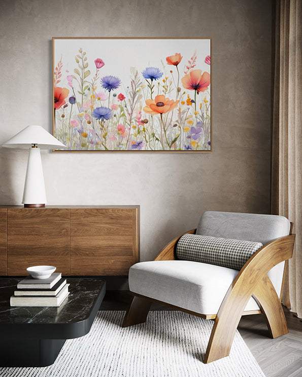 Lush Wildflowers Botanical Wall Art