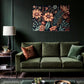 australian wall art print botanical wall art flowers and leaves wall art in living room
