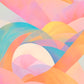 whimsical pastel abstract digital wall art