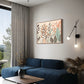Australian Wall Art prints Botanical Wall Art in earthy colours leaves in neutral tones. digital print in living room.