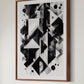 black and white printable wall art Mount Nebo hanging in timber frame