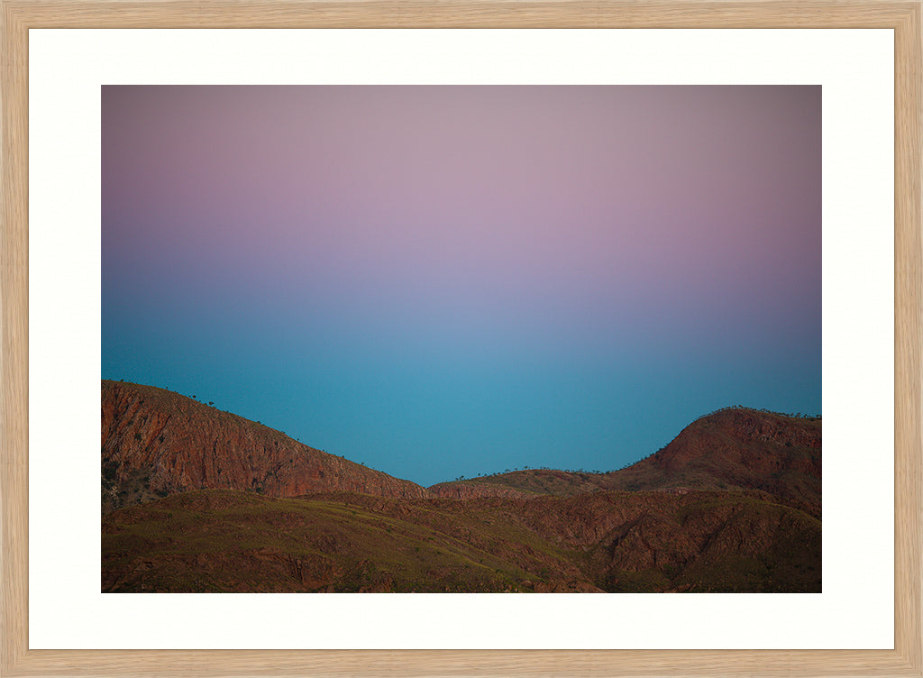 Wall Art Print, Australian Landscape Photography, Nature Photography framed, purple and blue mountain
