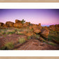 Australian Landscape Photograph, Nature Photography, Wall Art Print, Purple and Pink Rocks, timber frame
