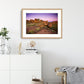 Australian Landscape Photograph, Nature Photography, Wall Art Print, Purple and Pink Rocks, timber framed