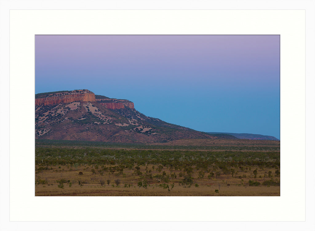 Wall Art Print, Australian Landscape Photography, Nature Photography, purple and blue sunset mountain print, wall art Australia, white framed