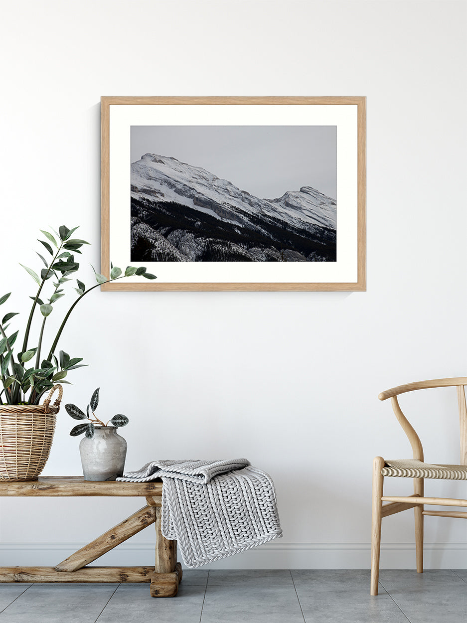nature photography snow peaked mountains, landscape photography, black and white prints, wall art for living room